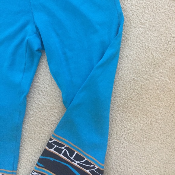 Ali Miles Turquoise Beaded Hi Waist Pants S - Picture 5 of 8